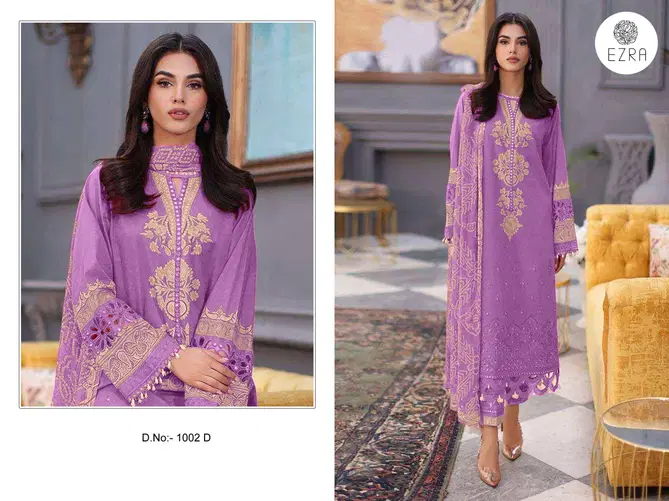 Ezra 1002 ABC Cotton Embroidery Patch Pakistani Dress Material Wholesale Online